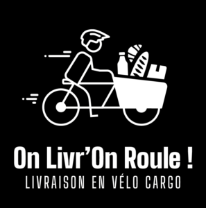 Logo d'On Livr'on roule, activité de livraisons à vélo dans Livron-sur-Drôme.