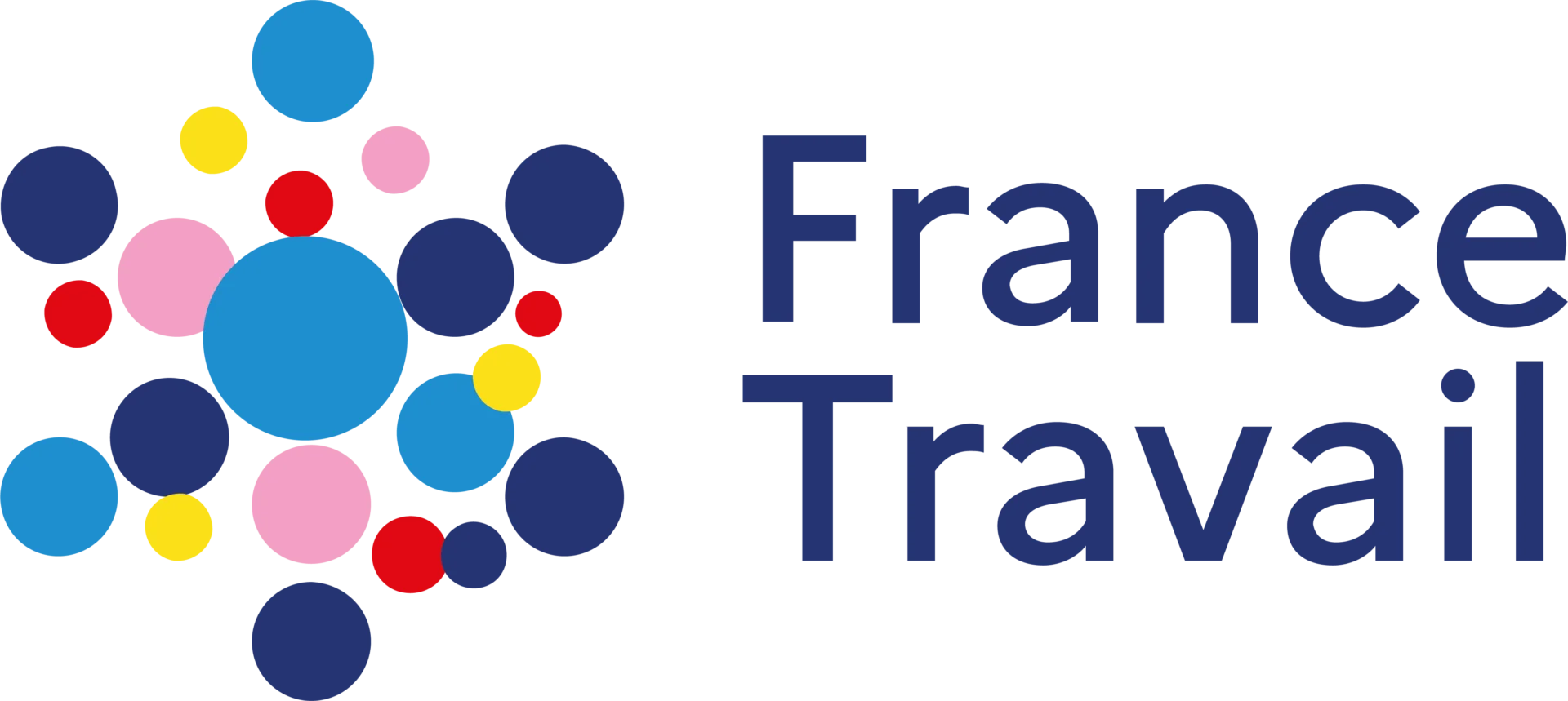 Logo de France Travail, anciennement Pôle Emploi.