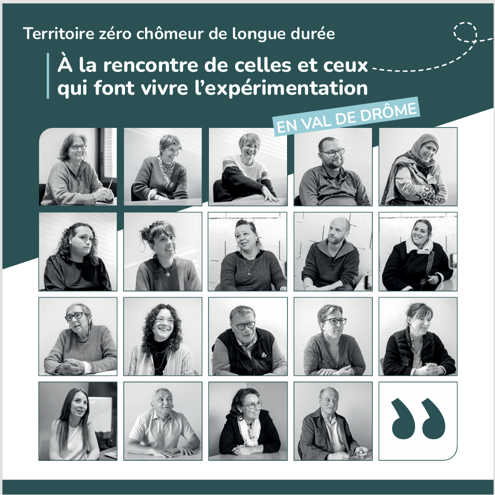 Photo de la première page du livret fait par la Communauté de Communes du Val de Drôme en Biovallée "À la rencontre de celles et ceux qui font vivre l'expérimentation