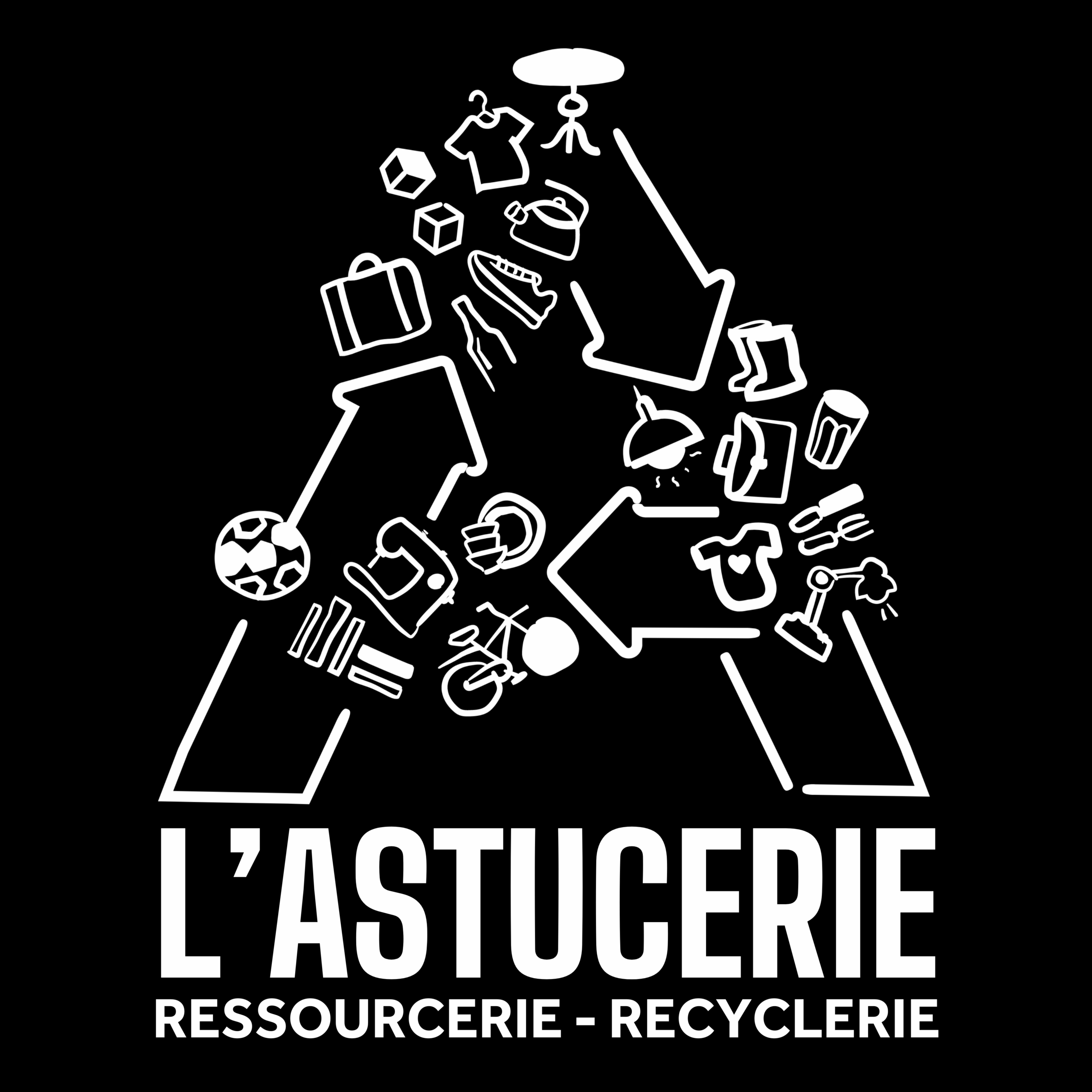 Logo de l'Astucerie, la ressourcerie de Livron-sur-Drôme.